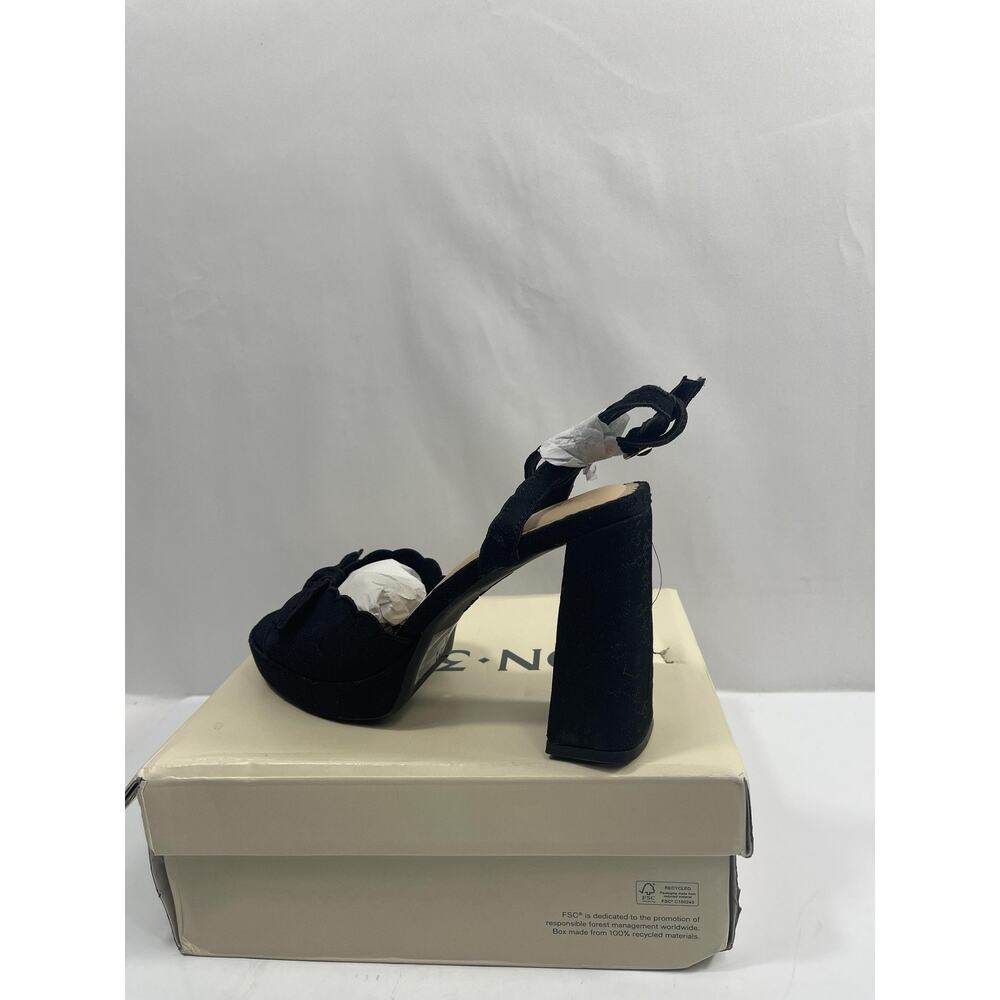 ON 34TH STANCIAAF Shoes SZ 7.5 Black Platform Bow Heels New Dressy Floral Patter - Picture 13 of 16
